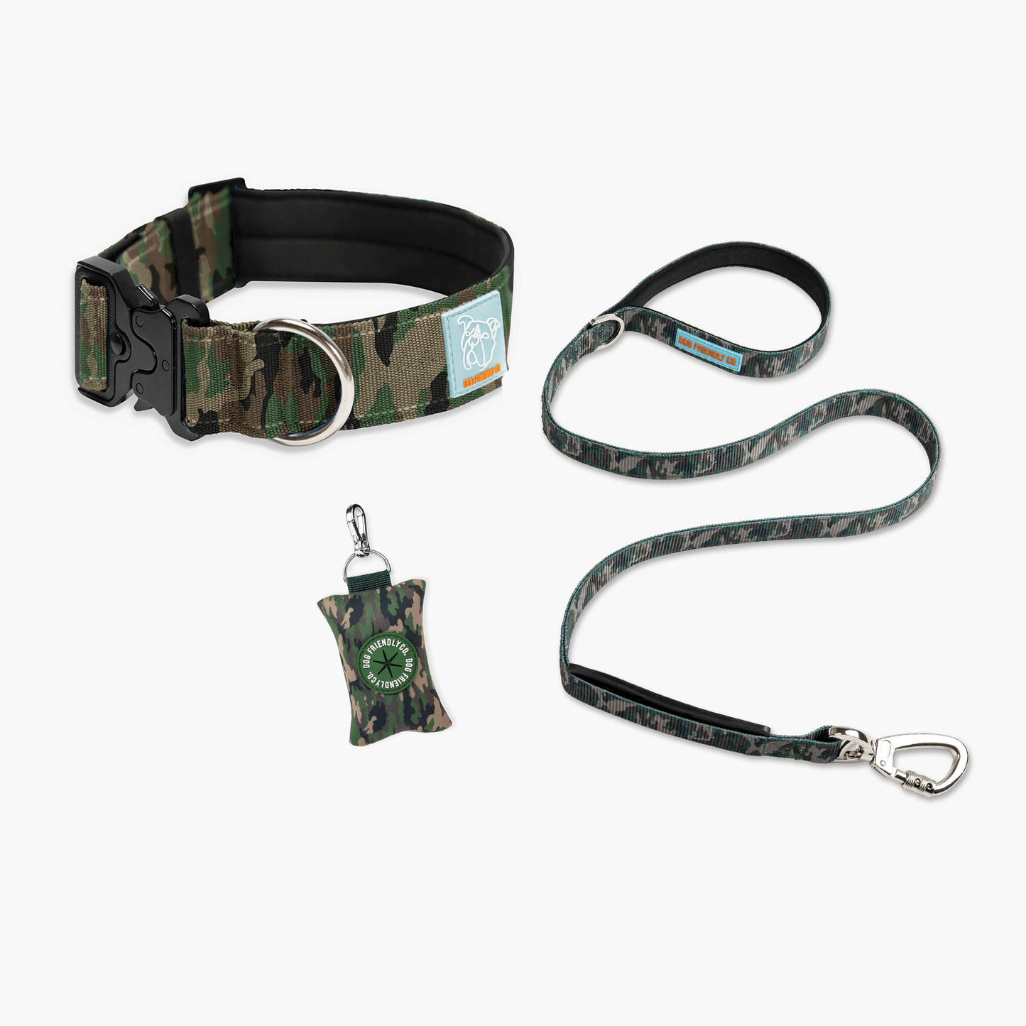 Collar Walk Set - Green Camo